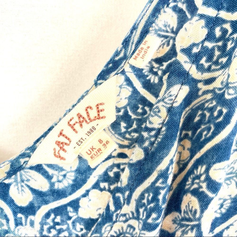 Fat Face Astra Blue Floral Print Sleeveless Jumpsuit Playsuit - Picture 4 of 15